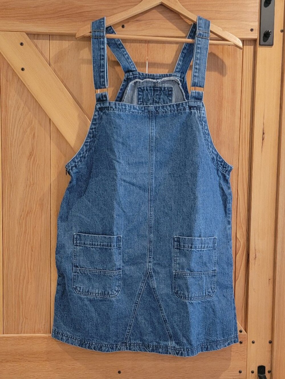 Denim Overalls Mini-Dress - XL
